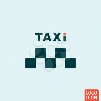 Taxi icon. Taxi logo. Taxi symbol. Taxi service icon isolated, minimal design. Vector illustration
