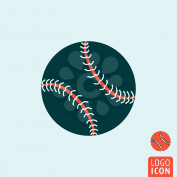 Baseball icon. Baseball logo. Baseball symbol. Baseball ball icon isolated, minimal design. Vector illustration