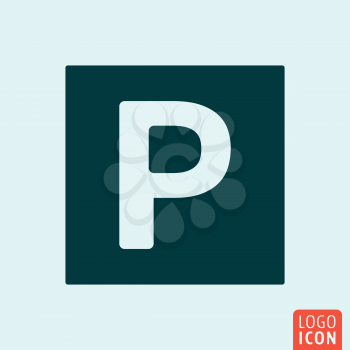 Parking Icon. Parking logo. Parking symbol. Minimal icon design. Vector illustration