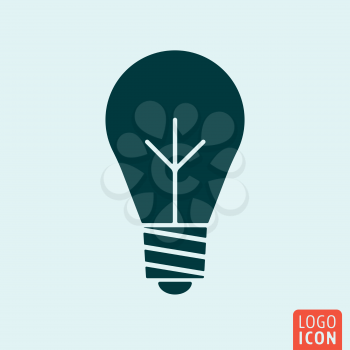 Bulb lamp Icon. Bulb lamp logo. Bulb lamp symbol. Minimal icon design. Vector illustration