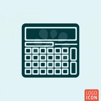 Calculator Icon. Calculator logo. Calculator symbol. Minimal icon design. Vector illustration