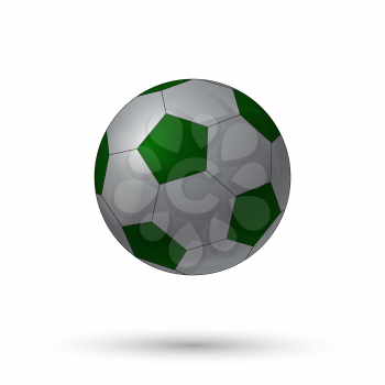 Football soccer ball isolated on white background. Vector illustration.
