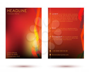 Brochure Template Poster. Booklet Flyer Layout A4. Brochure Cover Design. Vector Illustration.