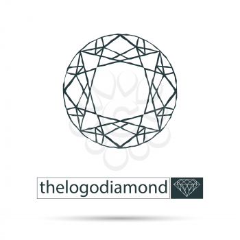 Idea logotype for corporate identity. Abstract image of diamond. Vector design.
