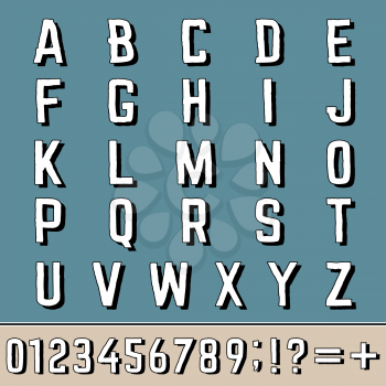 Grunge Alphabet, Letters and Numbers. Cartoon Lettering Design. Vector Font.