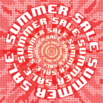 Abstract poster with Summer Sale. Vector illustration.