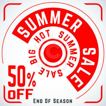 Summer Sale Poster. End of season. Vector design.