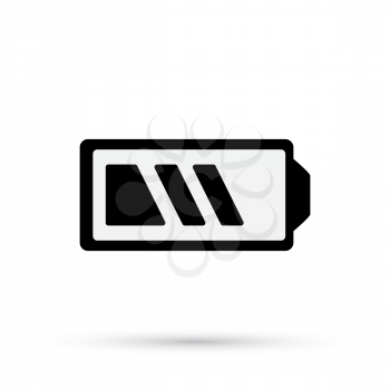 Energy icon. Black Battery isolated. Vector illustration