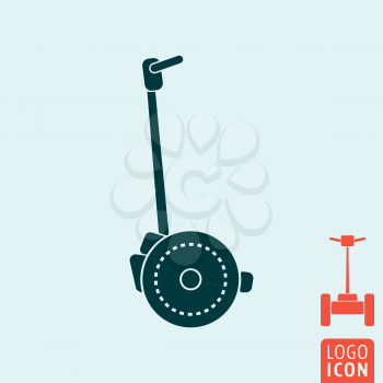 Segway icon. Segway logo. Segway symbol. Segway side and front view isolated, minimal design. Vector illustration