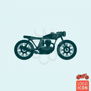 Motorcycle icon. Motorcycle logo. Motorcycle symbol. Silhouette bike or motorcycle isolated, minimal design. Vector illustration