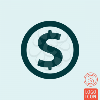 Money icon. Money symbol. Money line icon isolated. Vector illustration