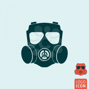 Gas mask icon. Gas mask symbol. Respirator icon isolated. Vector illustration