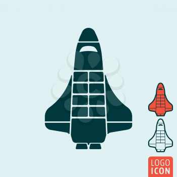 Shuttle icon. Shuttle symbol. Space shuttle isolated. Vector illustration
