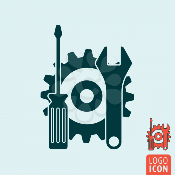 Service icon. Service logo. Support symbol. Service tools icon isolated. Vector illustration