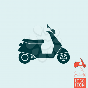 Scooter icon. Scooter symbol. Retro scooter icon isolated. Vector illustration