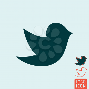 Bird icon. Bird symbol. Messenger bird icon isolated. Vector illustration