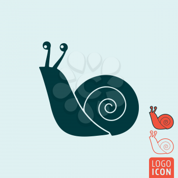 Snail icon. Snail symbol. Snail logo isolated. Vector illustration