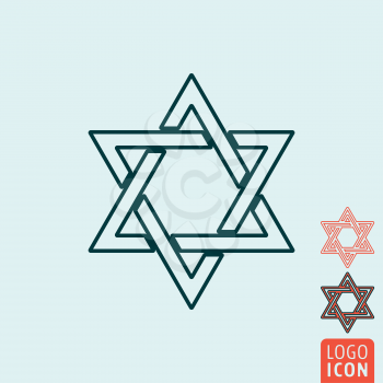 Star of David icon. Star of David symbol. Magen David icon isolated. Vector illustration