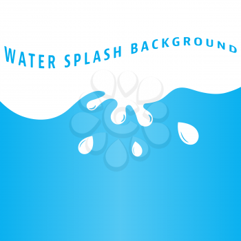Water splash background. Blue water splash. Vector illustration