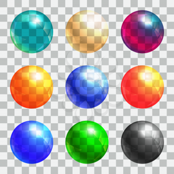 Color balls set. Colored button collection. Colorful bubble circle. Vector illustration