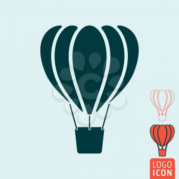 Balloon icon. Balloon symbol. Air balloon icon isolated, minimal design. Vector illustration