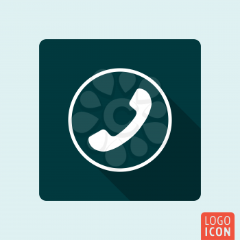 Telephone icon. Telephone handset symbol. Vector illustration