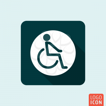 Disabled handicap icon. Disability symbol. Vector illustration