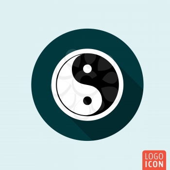 Ying yang icon. Harmony and balance symbol. Vector illustration