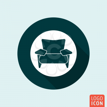 Armchair icon. Lounge zone symbol. Vector illustration