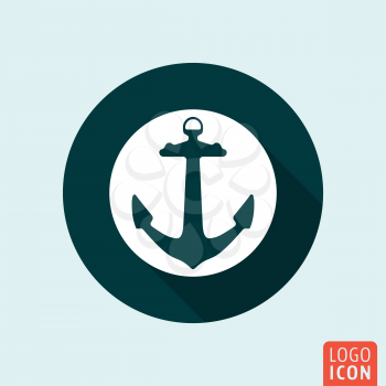 Anchor icon. Ship anchor symbol. Vector illustration