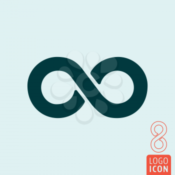 Infinity icon. limitless ribbon symbol. Vector illustration