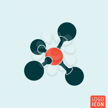 Molecule icon. Molecule isolated minimal designed. Vector illustration