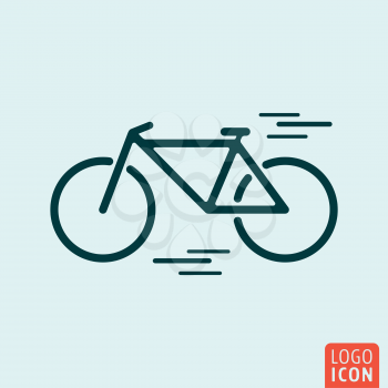Bicycle icon isolated. Simple design bike symbol. Vector illustration