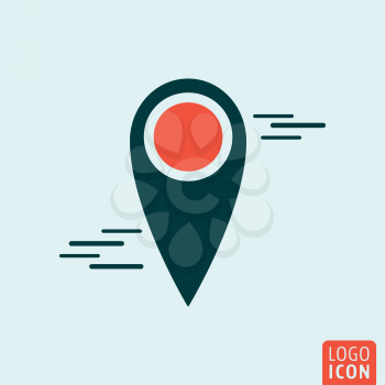 Map pin icon. Location mark symbol. Vector illustration