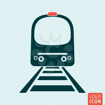 Train icon isolated. High speed train. Metro train symbol. Vector illustration