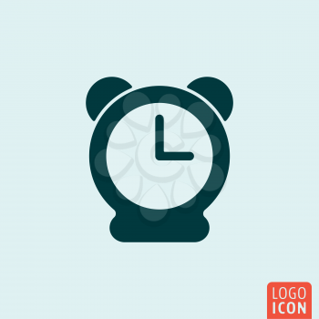 Clock icon. Alarm clock symbol. Vector illustration