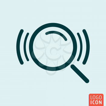 Magnifying glass icon. Search loupe symbol. Vector illustration