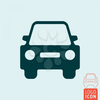 Car icon. Automobile front view symbol. Vector illustration