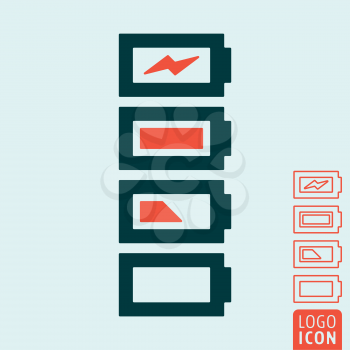 Battery icon. Battery charge level indicator. Vector illustration