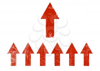 Red arrows set. Arrow icon. Vector illustration
