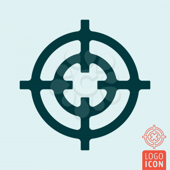 Crosshair icon. Target circle symbol. Vector illustration