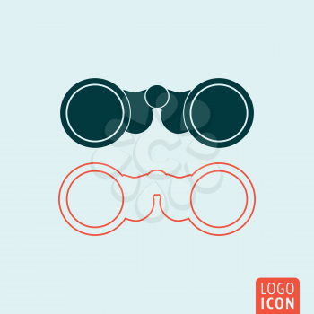 Binoculars icon. Field glasses symbol. Vector illustration