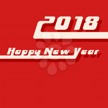 Happy new year 2018 background. Design for cover brochure, flyer, greeting card template. Vector illustration