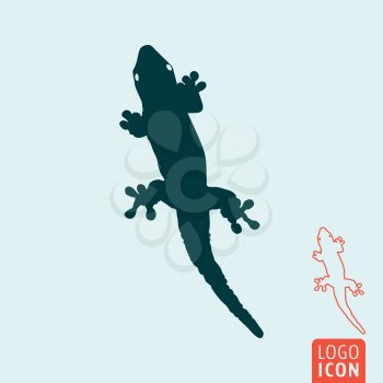 Lizard icon. Wildlife symbol isolated. Vector illustration