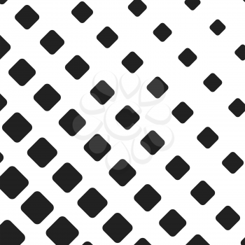 Black square pattern template. Simple geometric background. Vector illustration.