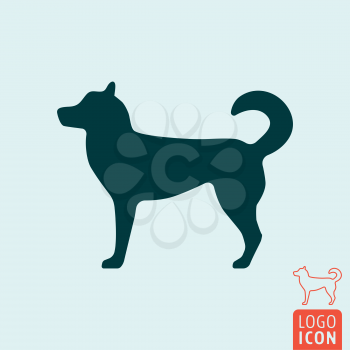 Dog icon isolated. Chinese symbol New Year. Vector illustration.