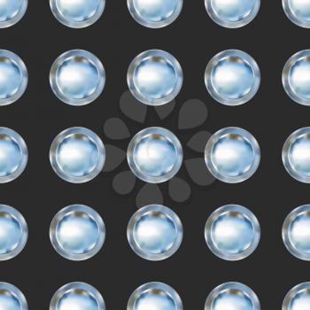 Seamless pattern background with metallic buttons. Vector illustration.