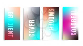 Set of colorful gradient background for printing products, web banner, card, flyer, poster or cover brochure. Vector illustration.