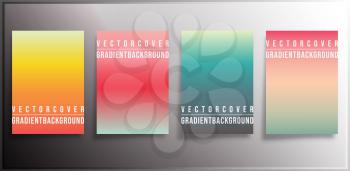 Colorful gradient covers minimal design. Vector illustration.