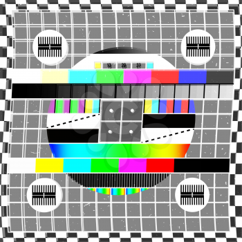 Glitch design - No signal TV screen. Television test template. Vector illustration.